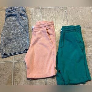 Old Navy Kids' Cotton Shorts in Gray, Light Orange/Coral, and Green